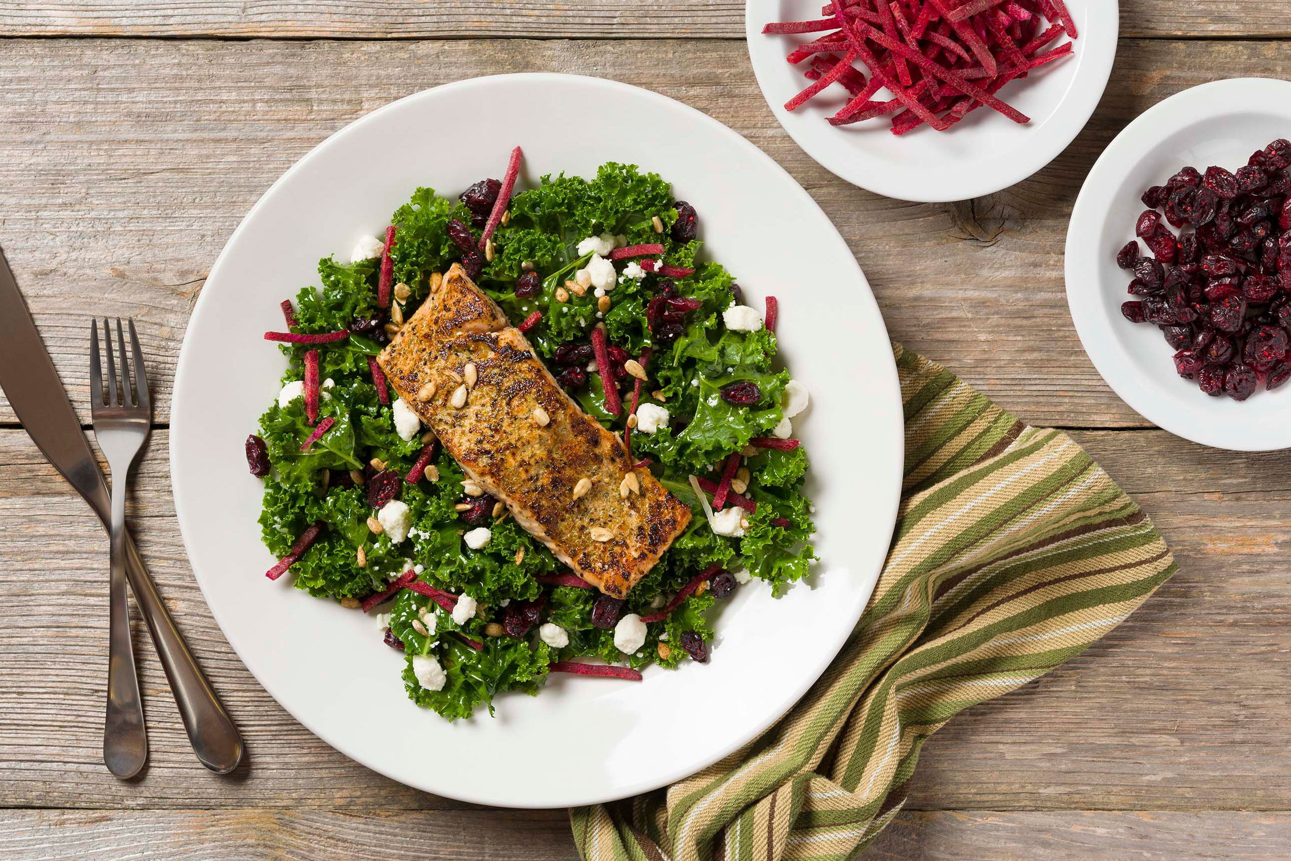 Lemon Pepper Fish, Kale & Beet Salad Recipe | Rouses Market